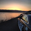 Police Car at Sunset Thumb