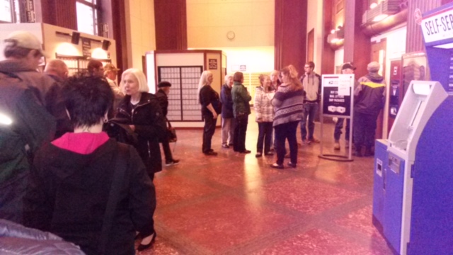 Line at Post Office Early Dec 2015